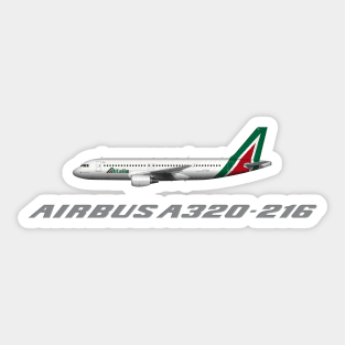 Alitalia Airbus A320-200 Tee Shirt Version Sticker